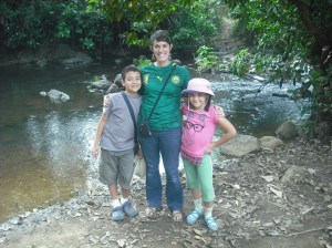 Carolyn and her students on a field trip!