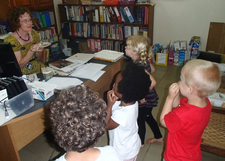 Thank you for bringing a slice to The Greenhouse Principal, Mrs. Santos!